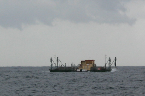 Cable Ferry on Ocean